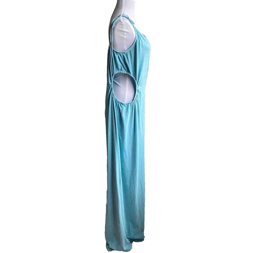 ASOS Designs Wide Leg Side Cutout Shoulder Tie Jersey Jumpsuit Size 16 Tall Boho - Picture 2 of 10